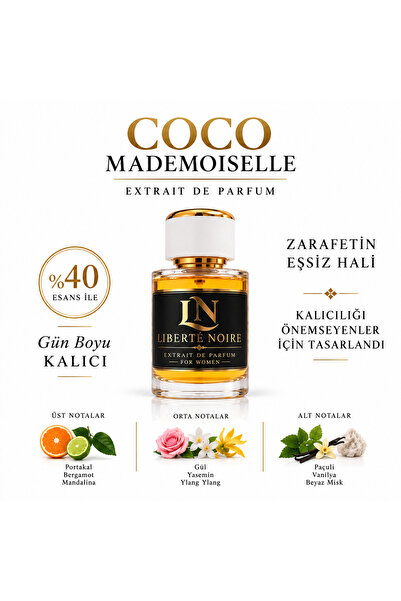 CHNL Coc Mademoisele Kadın Parfüm Extraıt De Parfum %40 Esans ile gün boyu kalıcı 50ml