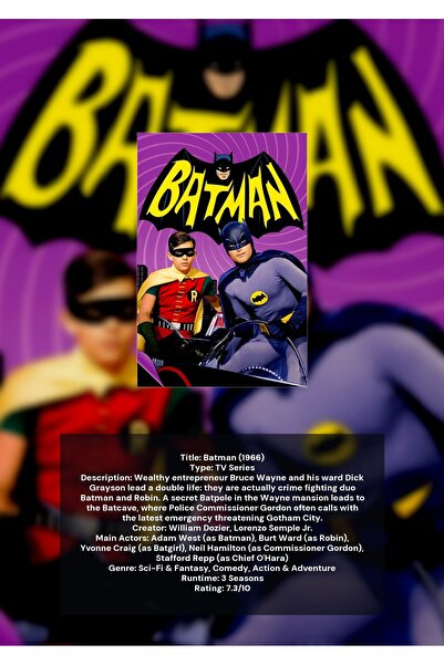 OEM Αφίσα Ινφογραφικό Μπάτμαν, Σχέδιο Erou DC Comics, Χαρτόνι Premium 250γρ., Α4