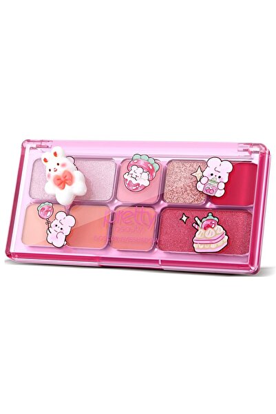 Pretty Beauty 8 Renkli Sevimli Tasarımlı Profesyonel Göz Farı Paleti – Simli ...