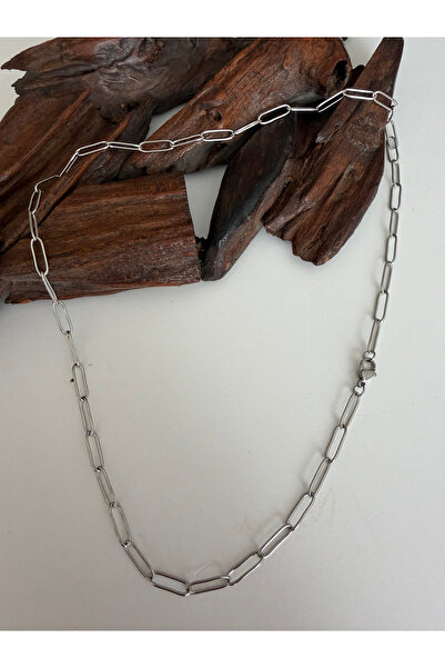 Rupen Kraft Top Segment Casual Paperclip Steel Chain Necklace 55 cm Steel Cha...