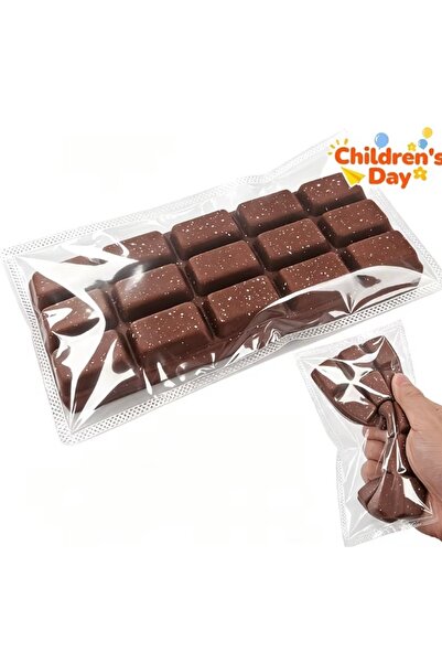 Generic Brand Scoochie Is Playing with a Big Piece of Chocolate.