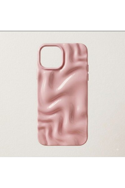 Turkuaz Store iPhone 15 Pro Compatible 3D Wave Design Embossed Shock-Resistan...