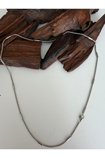 Rupen Kraft Top Segment Casual Sequin Steel Chain Necklace 55 cm Knitted Chai...