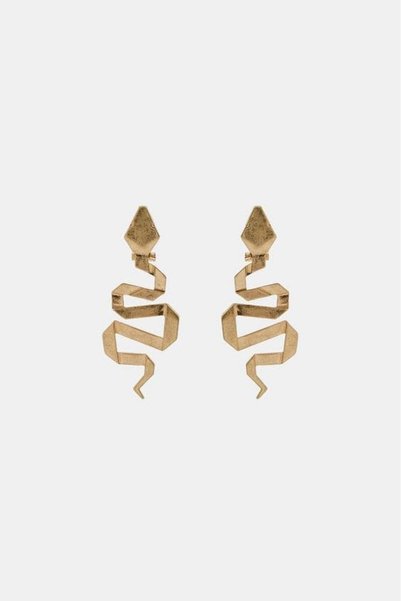 My Joyas Design Zr Model Metal Snake Earrings