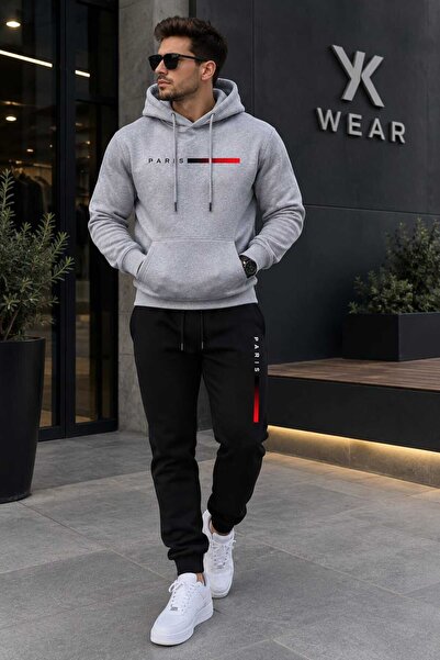 YK WEAR ΣΕΤ ΦΟΡΜΑΣ ΜΕ ΚΟΥΚΟΥΛΑ ΜΕ ΛΕΠΤΗ ΣΤΑΜΠΑ ΓΙΑ ΓΥΝΑΙΚΕΣ / ΑΝΔΡΕΣ