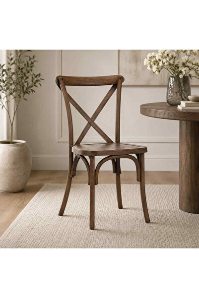 Palma homez Light Brown Plastic Chair 87X42X39 cm - Plastic Dining Chair