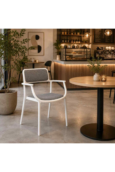 Palma homez Gray Chanel Chair 80X41X44 cm - Chanel Dining Chair