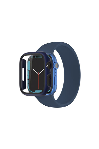 Amazingthing Full Protection Case for Apple Watch Series 7 41mm Blue with Tem...