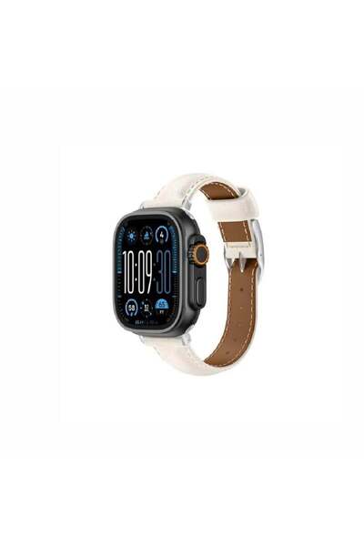 Amazingthing سوار Class من الجلد الفاخر الناعم لساعة Apple Watch مقاس 45/46/4...