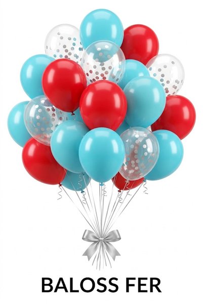 baloss fer Superhero 20-Piece Children's Birthday Balloon Set – Hero Themed P...
