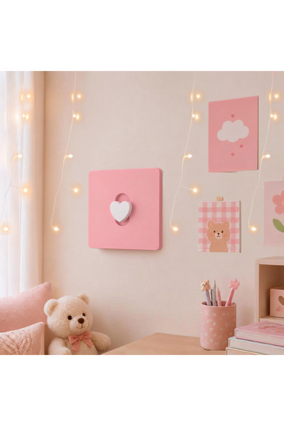 Karis ART Kalpli Dekoratif Lamba Anahtarı Çerçevesi Kapağı - Pembe/Beyaz Hare...