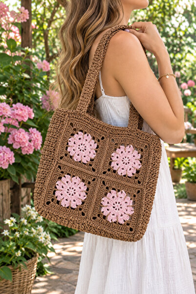 zümal tekstil tasarım Wicker hand-knitted bag