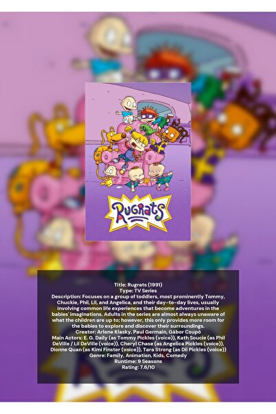 OEM Αφίσα Ινφορματογραφίας Rugrats, Νοσταλγία από παιδικά κινούμενα σχέδια, Χ...