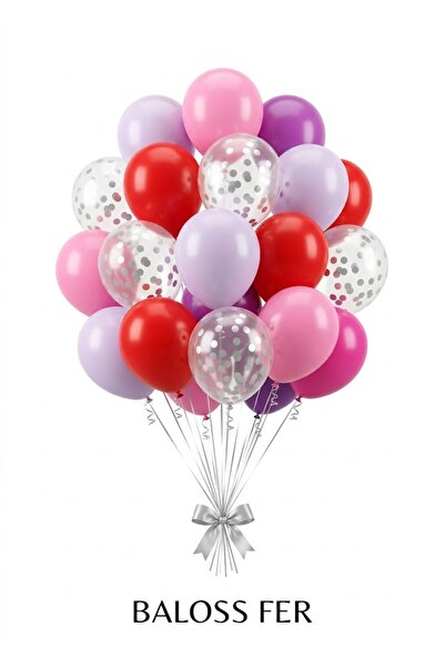 baloss fer Candy Hearts 20-Piece Birthday and Valentine's Day Balloon Set – P...