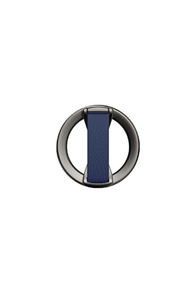 Drip Blue Circular Magnetic Mobile Phone Holder with Hand Grip and Soft Elast...