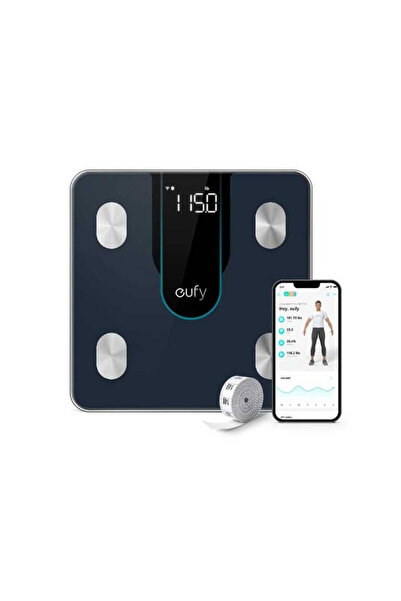 eufy Yufi Smart Scale P2 Black for Body Analysis and 15 Measurements with U-B...