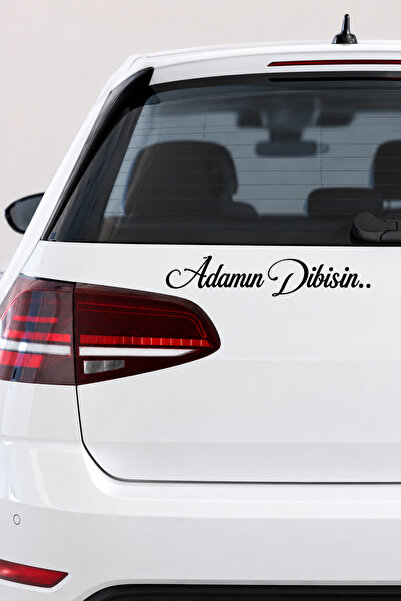 Kalite Meraklıları kişiye özel Araba Motor Adamın dibisin yazısı sticker cam ...