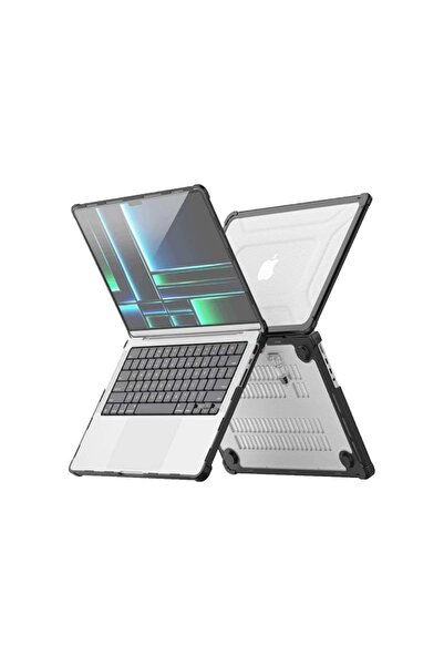 Levelo ليفيلو ESPECTRO جراب حماية أسود للماك بوك بتغطية 360 درجة وحامل قابل ل...