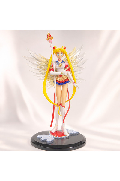 Wonderful Life Sailor Moon Ay Savaşçısı Kanatlı Anime Figür 18 cm Standlı Bib...