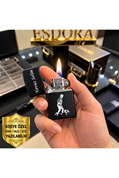 Kişiye Özel Metal Çakmak İsimli Çakmak Hediye Çakmak Sevgiliye Babaya Arkadaşa
