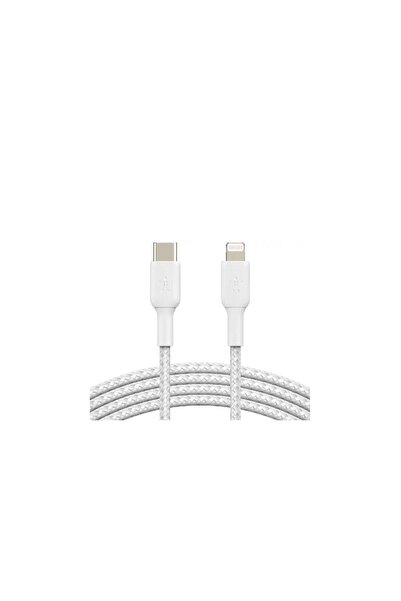 Belkin بيلكن - كابل شحن يو إس بي سي إلى لايتنينج مضفر بطول متر واحد وشحن سريع...