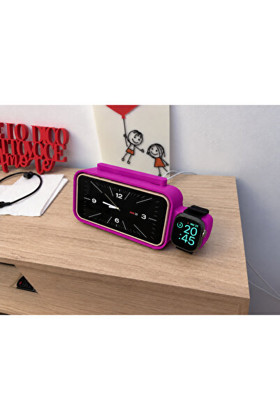 StandBy Uyumlu Telefon ve Watch Masaüstü Standı – 2’li Şarj İstasyonu ve Masaüstü Organizer