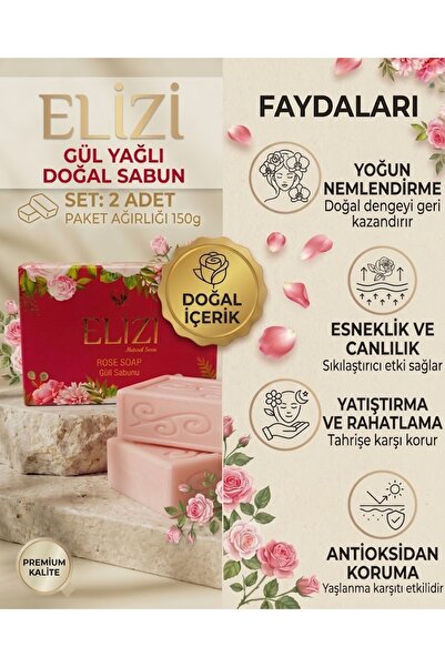 Elizi Gül Yağlı Doğal Sabun