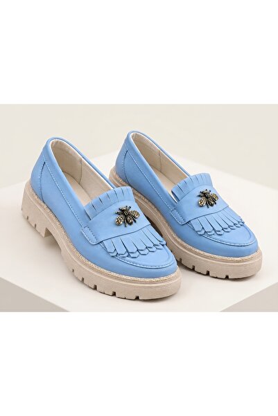 Moldo Shoes Pantofi Ionela Blue, Piele naturala