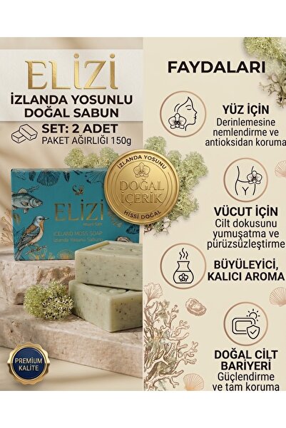 Elizi İzlanda Yosunlu Doğal Sabun