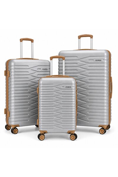 Flieger Luggage طقم حقائب سفر من 3 قطع مصنوع من مادة ABS، مجموعة حقائب صلبة ب...