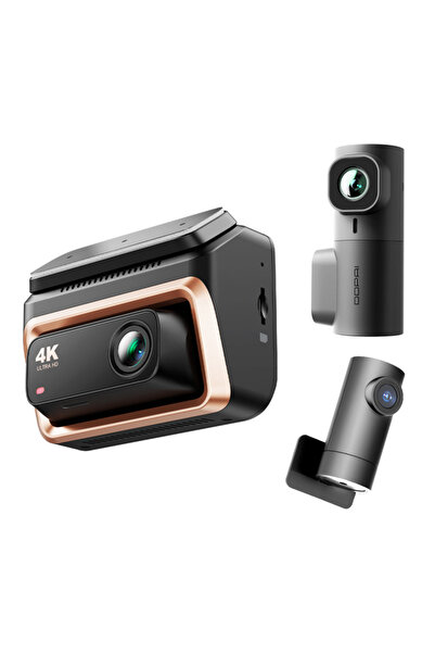 DDPAI Camera Auto Fata Spate Auxiliara Z60 Pro 3-CH, 4K, Wi-Fi, GPS, Afisaj 3...