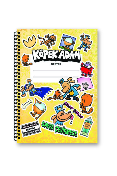 Altın Kitaplar Köpek Adam Kareli Defter - 4 , 21x29,7 cm, 80 Yaprak