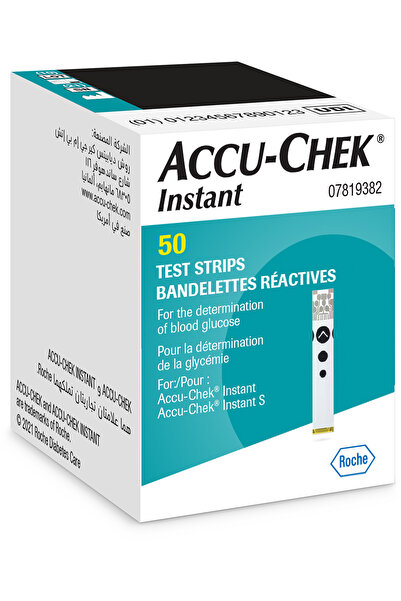 Accu Chek شرائط اختبار السكر في الدم أكيو-تشيك إنستانت - 50 قطعة