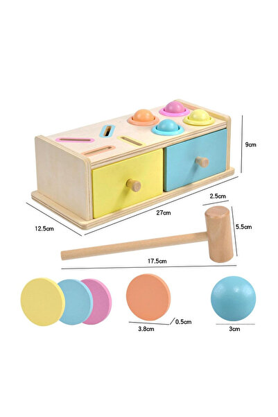 Picodino Sertare Montessori și Jocul Ciocanul cu Bile: Loviți Cutia
