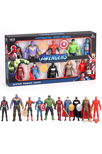 AVENGERS & Justice League Superhero Action Figures Set of 10 – 12cm (5-Inch) ...