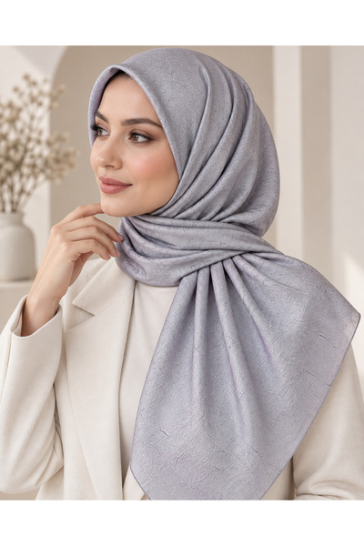 mim eşarp Enba Düz Renk Bambu Kristal Eşarp 90x90 cm