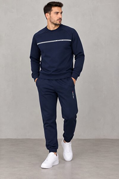 DOAYS Men's 2 Thread Combed Cotton Fabric Crew Neck Ribbed Tracksuit Set Dawr...