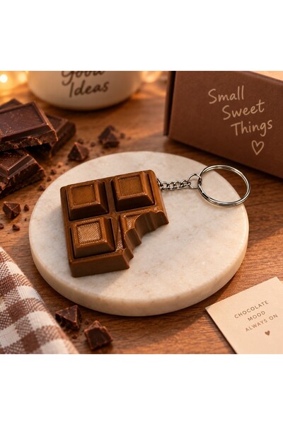 Miki & Miki Chocolate Clicker Keychain