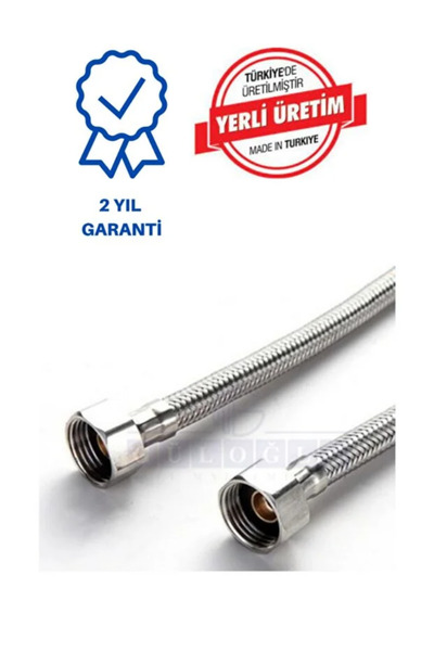 GÜLOĞLU 3/8*3/8 80 Cm Çelik Flex Bağlantı Hortumu 1 Adet
