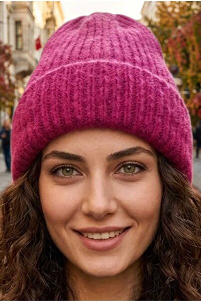 Mood Agenda Women's Paw Patterned Knitted Knitwear Winter Beanie