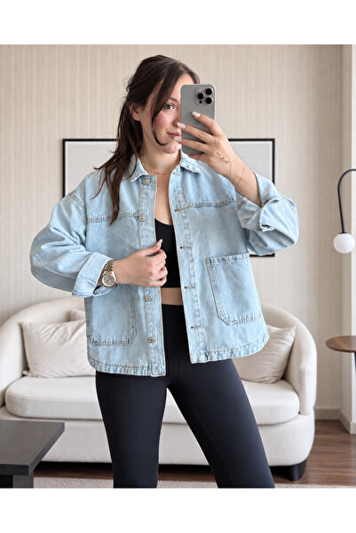 Ekim Store Large Double Pocket Denim Jacket