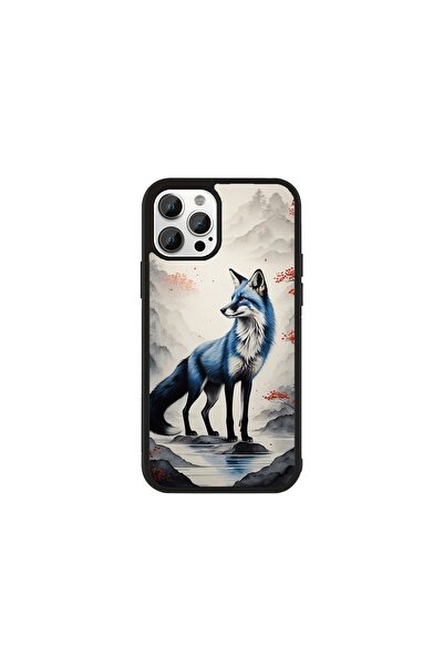 Generic Brand Husa Premium Samsung Galaxy A13 Artă Vulpe și Lup - Model Lună ...