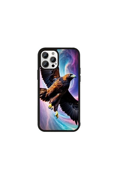 Generic Brand Husă Premium iPhone 15 Vulturi și Păsări - Model Zbor Vultur Dublu