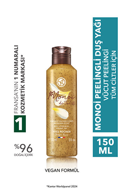 Yves Rocher Monoi Nemlendirici Peelingli Duş Yağı-Tüm Ciltler-Monoi de Tahiti...