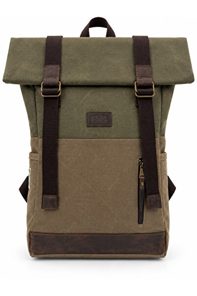 old cotton cargo Jayden Bag Mumlu Kanvas Roll Top Sırt Çantası – Vintage Su İ...