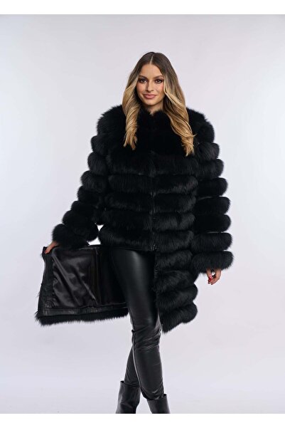Luxus Haina blana de vulpe neagra, model 6 in 1