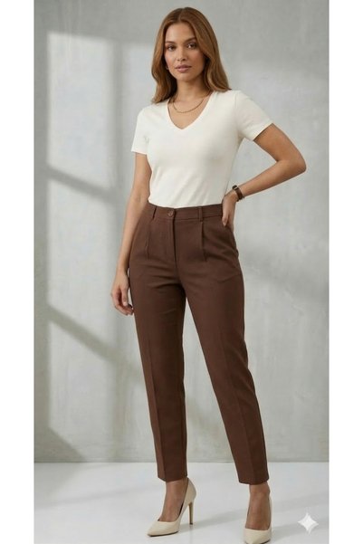 JUPEN Women's High Waist Narrow Leg Fit Ankle Length Palazzo Pants