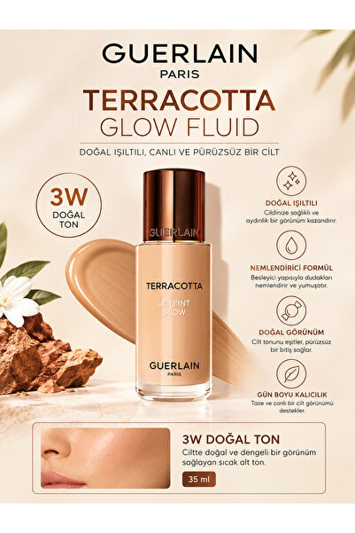 Guerlain كريم أساس تيراكوتا لو تينت جلو 3W لإطلالة بشرة مشرقة ومتألقة بلمسة ط...