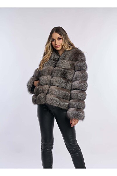 Luxus Haina blana naturala de vulpe 6R2, Vulpe Argintie, 3 in 1