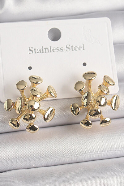Livenda Brass Gold Color Virus Figure Model Women's Earrings Tj-Bkp10070